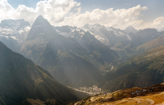 Панорама гор Западного Кавказа, Домбай